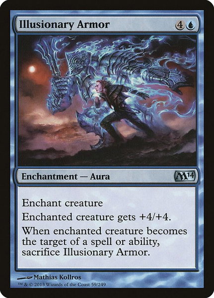 Illusionary Armor - Magic 2014 (M14) Magic: The Gathering trading card