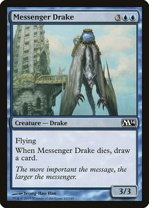 Messenger Drake - Magic 2014 (M14) (M14) #63 - Common Magic: The Gathering Trading Card
