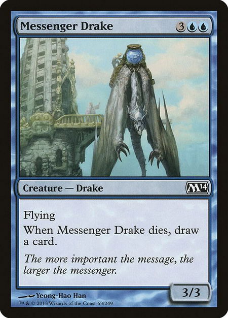 Messenger Drake - Magic 2014 (M14) Magic: The Gathering trading card