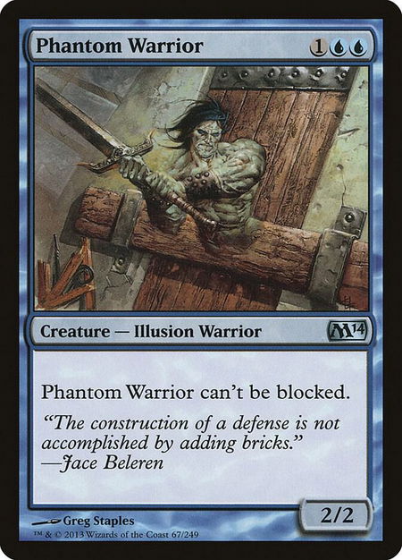 Phantom Warrior - Magic 2014 (M14) Magic: The Gathering trading card