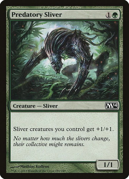Predatory Sliver - Magic 2014 (M14) Magic: The Gathering trading card