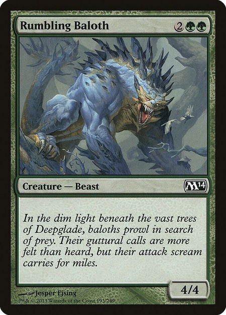 Rumbling Baloth - Magic 2014 (M14) Magic: The Gathering trading card