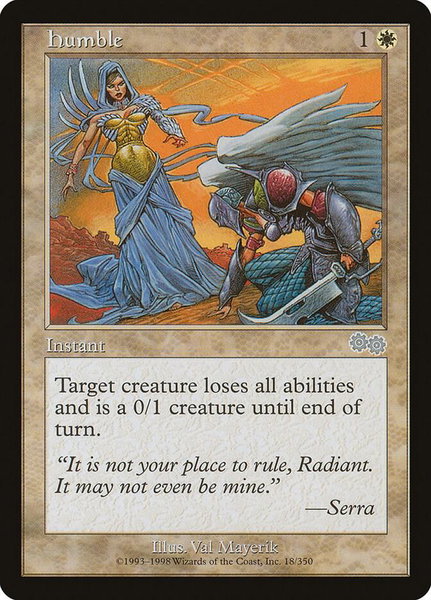 Humble trading card from Urza's Saga Humble - Urza's Saga Magic: The Gathering trading card