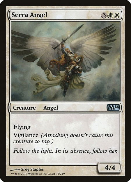 Serra Angel - Magic 2014 (M14) Magic: The Gathering trading card