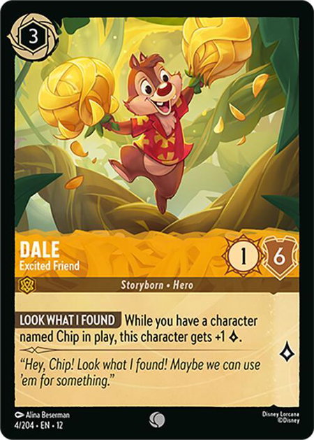 Dale - Excited Friend - Wilds Unknown Disney Lorcana trading card