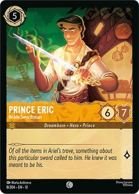 Prince Eric - Noble Swordsman - Wilds Unknown (12) #8/204 - Common Disney Lorcana Trading Card