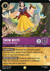 Snow White - Merry as the Morning (Foil) - Wilds Unknown (12) #37/204 - Legendary Disney Lorcana Trading Card