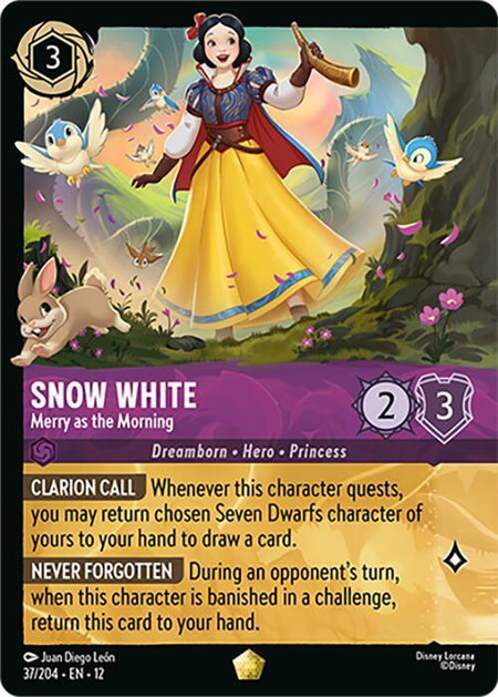 Snow White - Merry as the Morning (Foil) - Wilds Unknown Disney Lorcana trading card