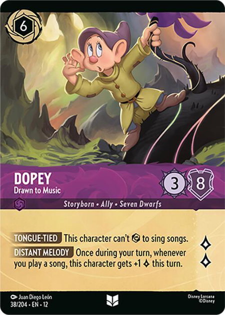 Dopey - Drawn to Music (Foil) - Wilds Unknown Disney Lorcana trading card