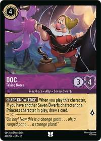 Doc - Taking Notes - Wilds Unknown (12) #40/204 - Uncommon Disney Lorcana Trading Card