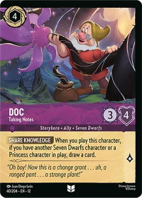 Doc - Taking Notes (Foil) - Wilds Unknown (12) #40/204 - Uncommon Disney Lorcana Trading Card