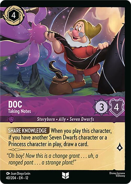 Doc - Taking Notes (Foil) - Wilds Unknown Disney Lorcana trading card