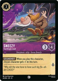 Sneezy - Startlingly Loud - Wilds Unknown (12) #42/204 - Common Disney Lorcana Trading Card
