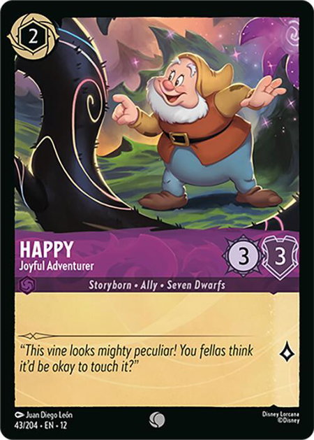Happy - Joyful Adventurer - Wilds Unknown Disney Lorcana trading card