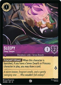 Sleepy - Deep Sleeper - Wilds Unknown (12) #44/204 - Common Disney Lorcana Trading Card
