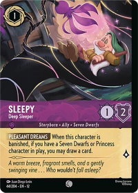 Sleepy - Deep Sleeper (Foil) - Wilds Unknown (12) #44/204 - Common Disney Lorcana Trading Card