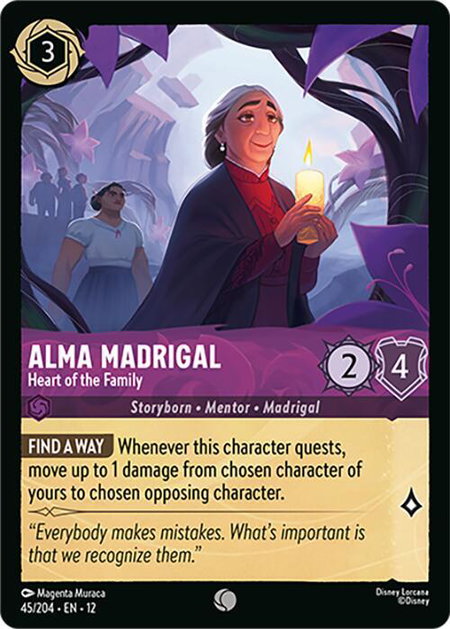 Alma Madrigal - Heart of the Family - Wilds Unknown Disney Lorcana trading card
