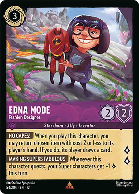 Edna Mode - Fashion Designer - Wilds Unknown Disney Lorcana trading card