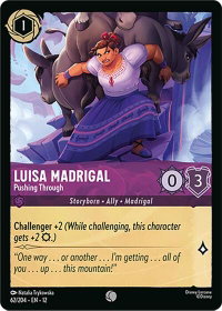 Luisa Madrigal - Pushing Through - Wilds Unknown (12) #62/204 - Common Disney Lorcana Trading Card