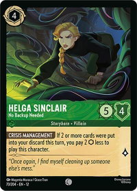 Helga Sinclair - No Backup Needed - Wilds Unknown (12) #73/204 - Common Disney Lorcana Trading Card