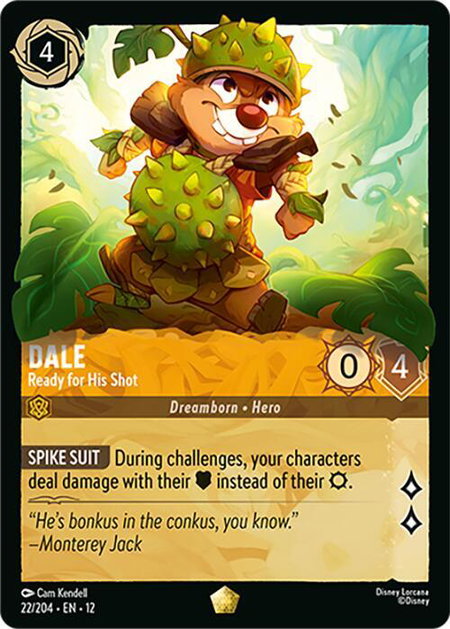 Dale - Ready for His Shot - Wilds Unknown Disney Lorcana trading card