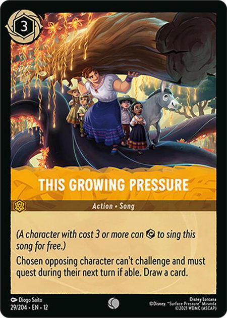 This Growing Pressure - Wilds Unknown Disney Lorcana trading card