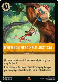 When You Need Help, Just Call - Wilds Unknown (12) #32/204 - Rare Disney Lorcana Trading Card