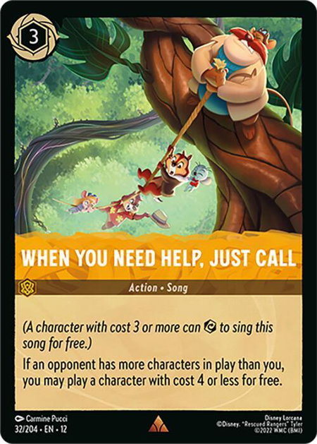 When You Need Help, Just Call - Wilds Unknown Disney Lorcana trading card