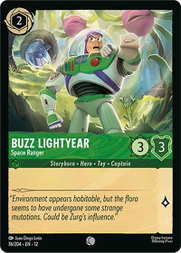 Buzz Lightyear - Space Ranger - Wilds Unknown (12) #76/204 - Common Disney Lorcana Trading Card