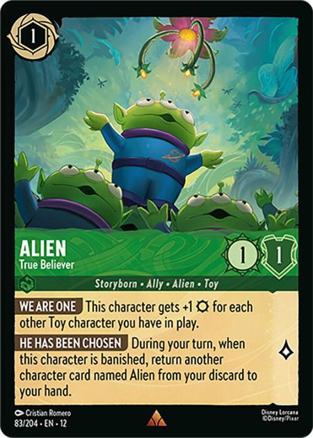 Alien - True Believer - Wilds Unknown Disney Lorcana trading card