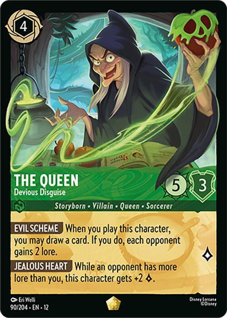 The Queen - Devious Disguise - Wilds Unknown Disney Lorcana trading card