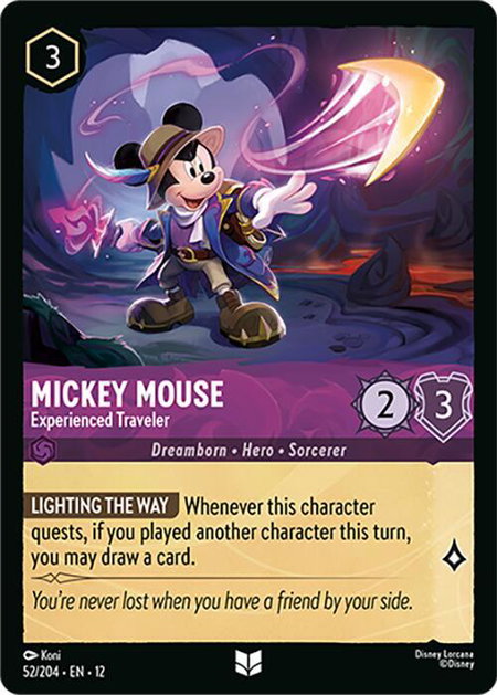 Mickey Mouse - Experienced Traveler - Wilds Unknown Disney Lorcana trading card