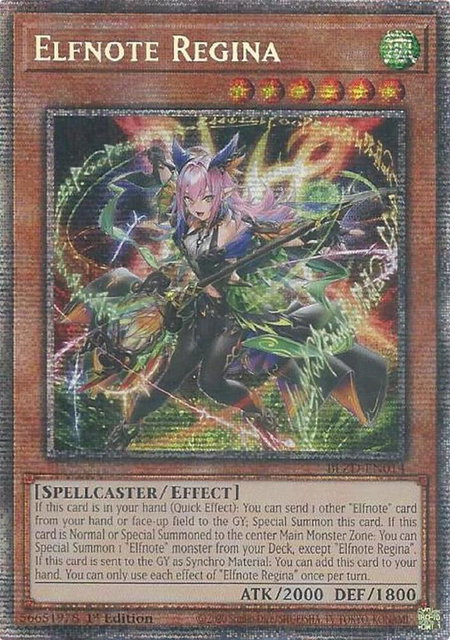Elfnote Regina (Starlight Rare) - Blazing Dominion YuGiOh trading card