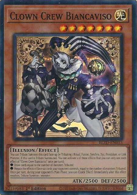 Clown Crew Biancaviso trading card from Blazing Dominion Clown Crew Biancaviso - Blazing Dominion YuGiOh trading card