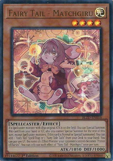 Fairy Tail - Matchgiru trading card from Blazing Dominion Fairy Tail - Matchgiru - Blazing Dominion YuGiOh trading card