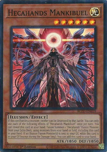 Hecahands Mankibuel trading card from Blazing Dominion Hecahands Mankibuel - Blazing Dominion YuGiOh trading card
