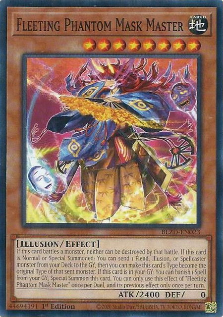 Fleeting Phantom Mask Master - Blazing Dominion YuGiOh trading card