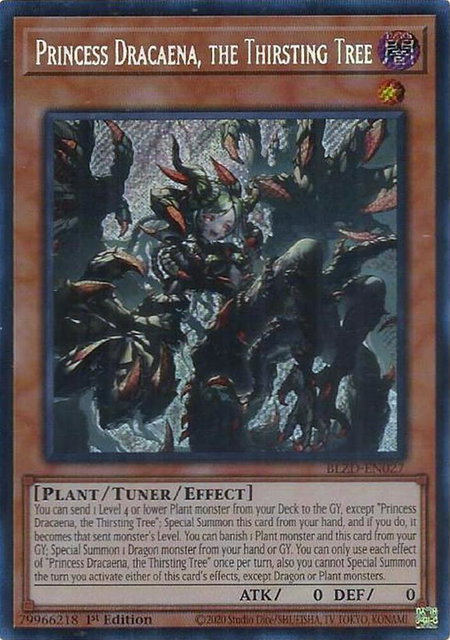 Princess Dracaena, the Thirsting Tree trading card from Blazing Dominion Princess Dracaena, the Thirsting Tree - Blazing Dominion YuGiOh trading card