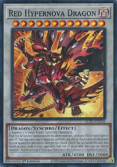 Red Hypernova Dragon - Blazing Dominion YuGiOh trading card