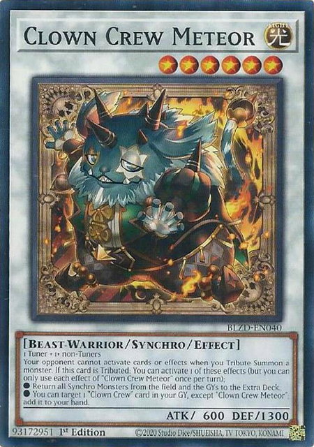 Clown Crew Meteor trading card from Blazing Dominion Clown Crew Meteor - Blazing Dominion YuGiOh trading card