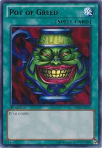 Pot of Greed trading card from Battle Pack 2: War of the Giants Pot of Greed - Battle Pack 2: War of the Giants YuGiOh trading card