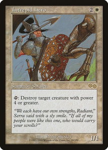Intrepid Hero - Urza's Saga (USG) #19 - Rare Magic: The Gathering Trading Card