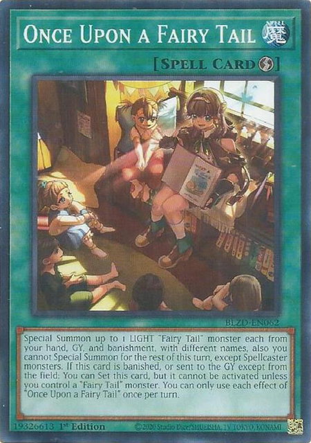 Once Upon a Fairy Tail trading card from Blazing Dominion Once Upon a Fairy Tail - Blazing Dominion YuGiOh trading card