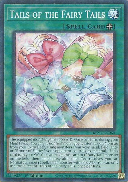 Tails of the Fairy Tails trading card from Blazing Dominion Tails of the Fairy Tails - Blazing Dominion YuGiOh trading card