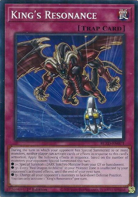 King's Resonance trading card from Blazing Dominion King's Resonance - Blazing Dominion YuGiOh trading card