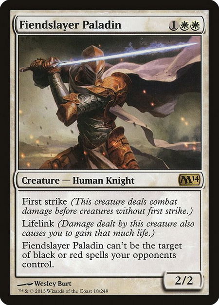 Fiendslayer Paladin - Magic 2014 (M14) Magic: The Gathering trading card