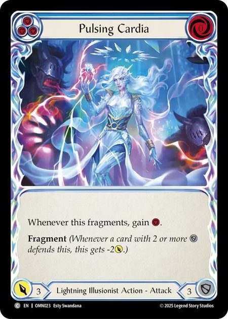 Pulsing Cardia (Blue) trading card from Omens of the Third Age Pulsing Cardia (Blue) - Omens of the Third Age Flesh and Blood trading card