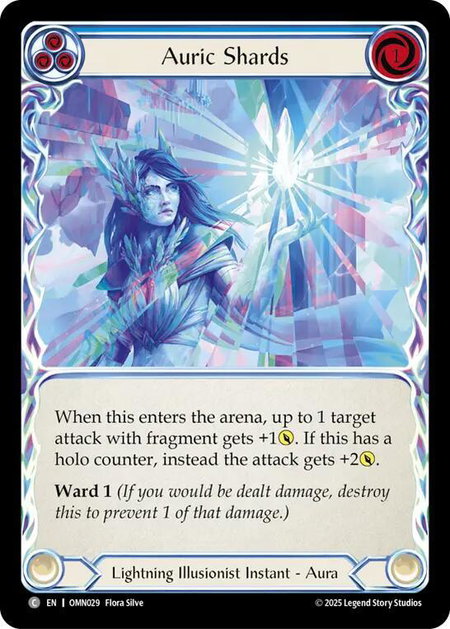 Auric Shards (Blue) trading card from Omens of the Third Age Auric Shards (Blue) - Omens of the Third Age Flesh and Blood trading card