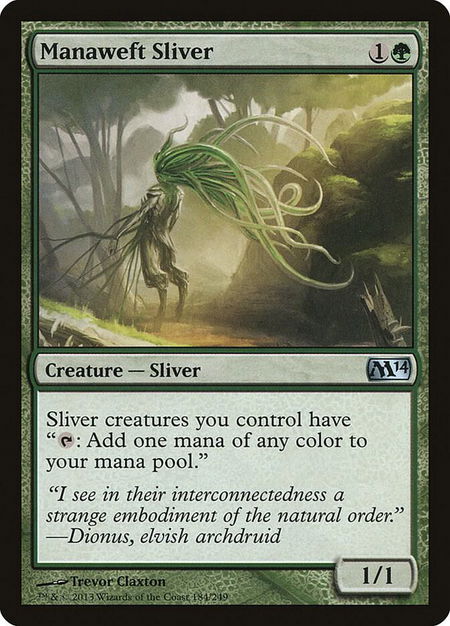 Manaweft Sliver - Magic 2014 (M14) Magic: The Gathering trading card