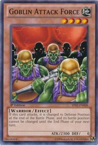 Goblin Attack Force trading card from Battle Pack 2: War of the Giants Goblin Attack Force - Battle Pack 2: War of the Giants YuGiOh trading card